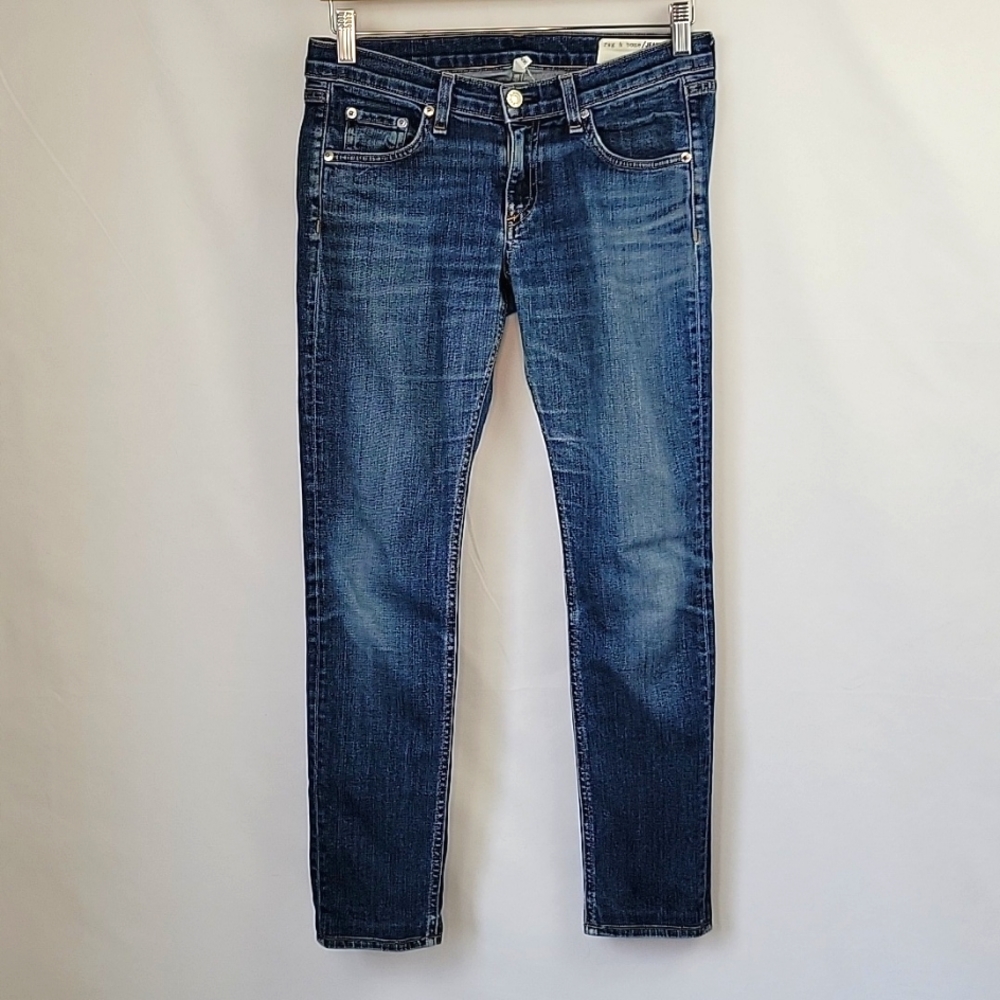 Rag & Bone Low Rise Skinny Jeans Phoenicia Wash Size 26